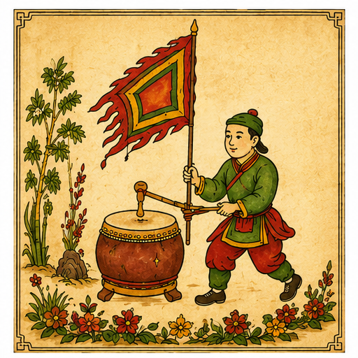 Cảnh đánh trống khai hội