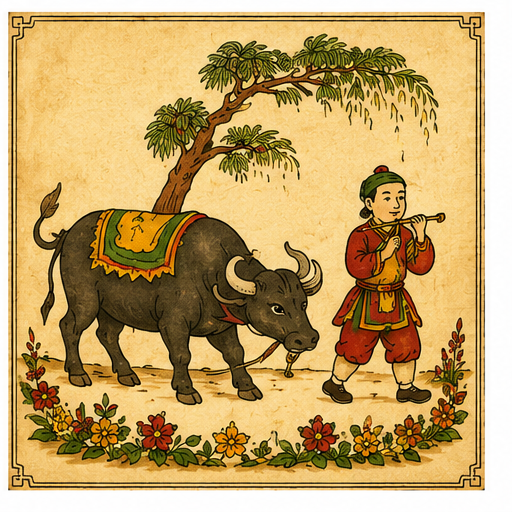 Cảnh dẫn trâu